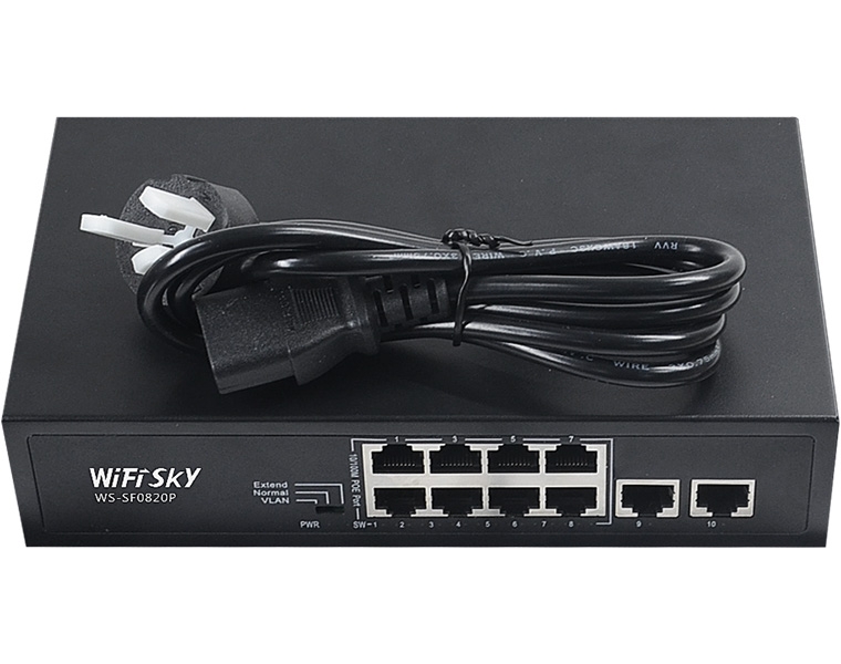 8口百兆POE交換機  WS-SF0820P