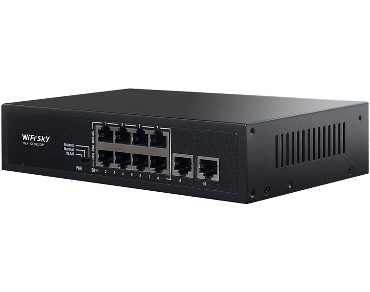 8口百兆POE交換機  WS-SF0820P